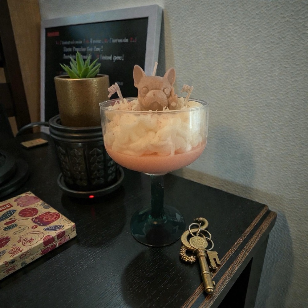 Rocco the  bad doggie cotton candy 18 oz handmade candle